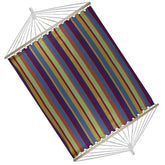 Striped Woven Two Person Double Hammock - 77" X 59" - Red and Green